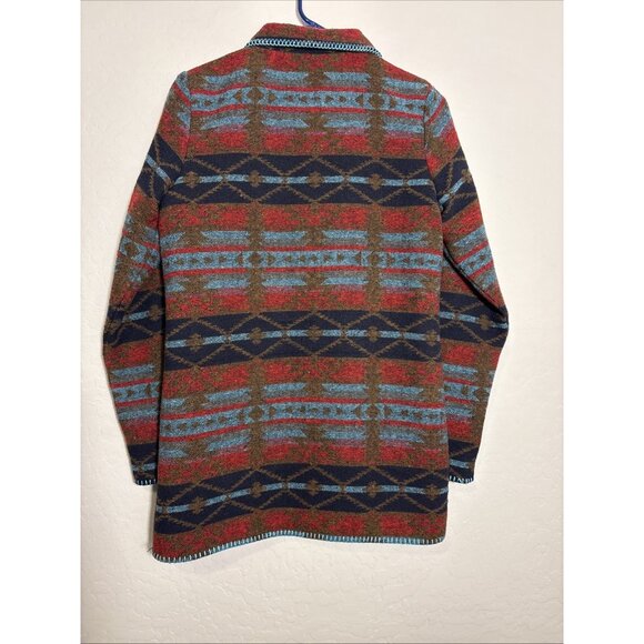 Outback Trading Co Womens Jacket Moree Aztec Western Whipstitch Chore Farm Sz S - Picture 6 of 12